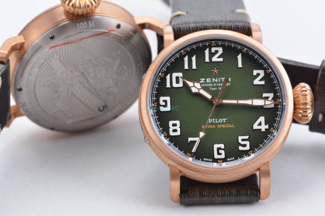 XF Factory 真力时卡其绿青铜大飞 Perfect  Replica Watches 29.2430.679/63.I001 wrist watches  / ZSL063