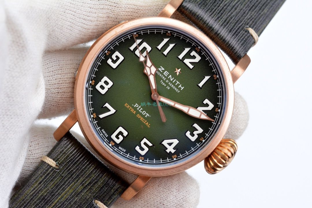 XF Factory 真力时卡其绿青铜大飞 Perfect  Replica Watches 29.2430.679/63.I001 wrist watches  / ZSL063