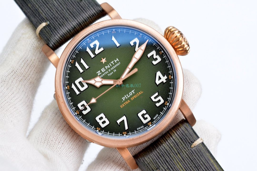 XF Factory 真力时卡其绿青铜大飞 Perfect  Replica Watches 29.2430.679/63.I001 wrist watches  / ZSL063