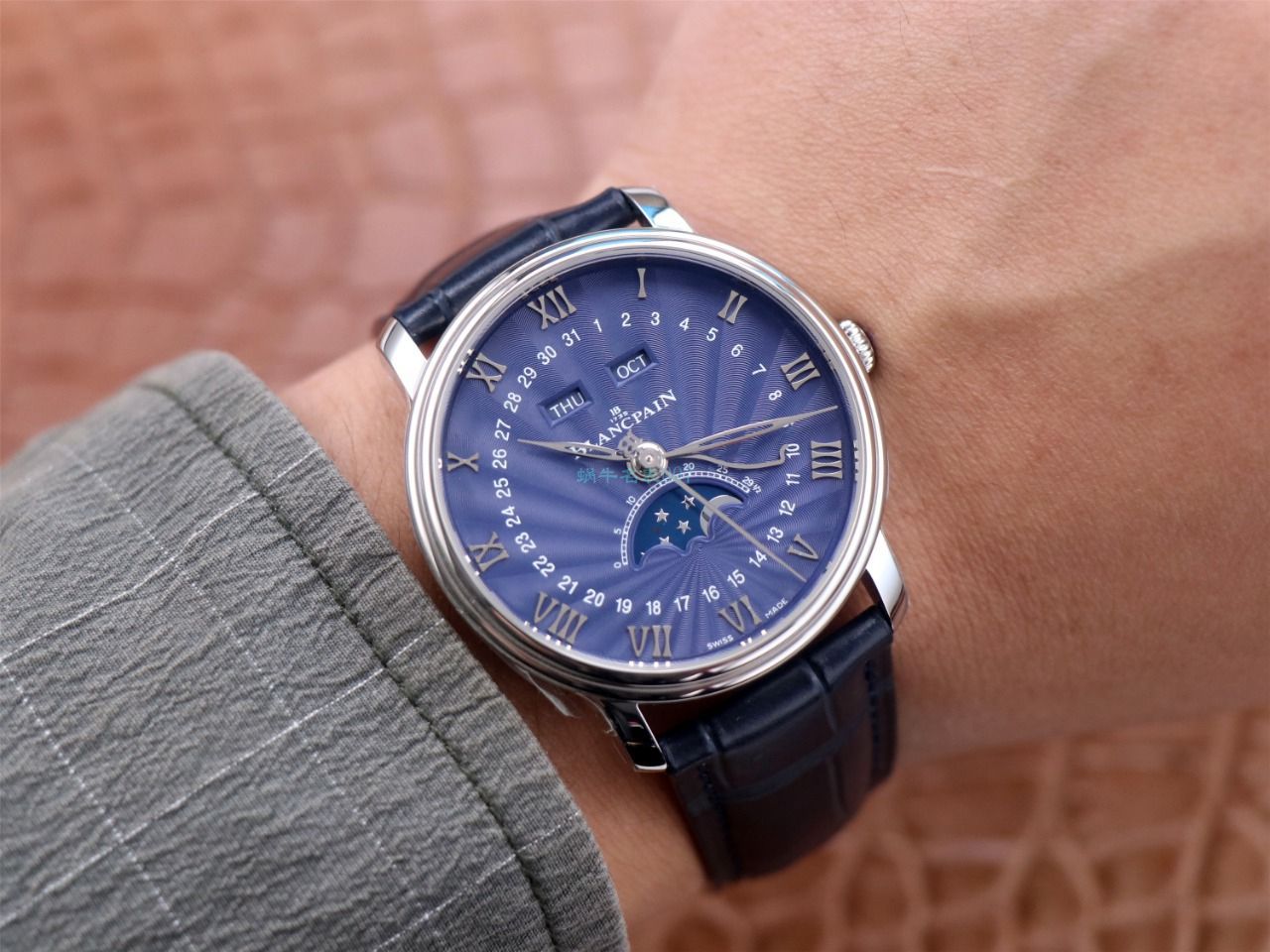 OM Factory Blancpain 6654升级V3版1比1 top  Knockoff  Watches 6654-1529-55B wrist watches  / BP076