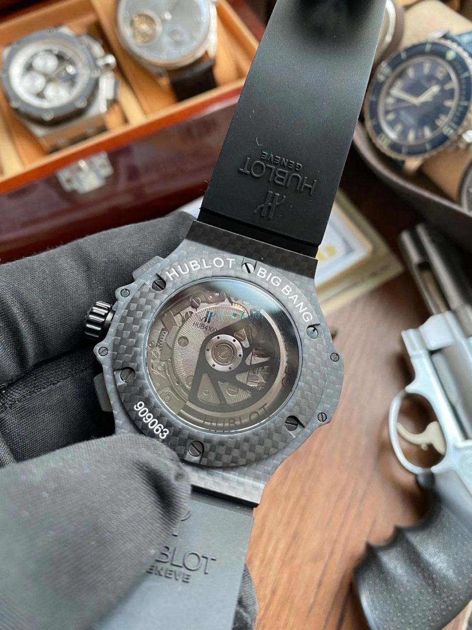 【 Video analysis 】V6 Factory  hublot BIG BANG big bang  carbon fiber 301.QX.1724.RX wrist watches  / YB113