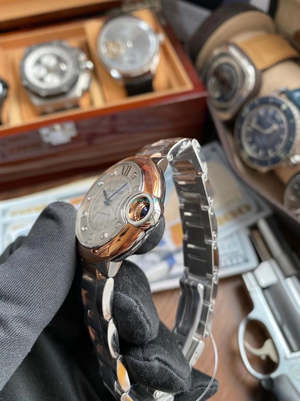 【 Video analysis 】V6 Factory  Cartier  蓝气球女装33毫米 Replica Copy W3BB0006 wrist watches  / K322
