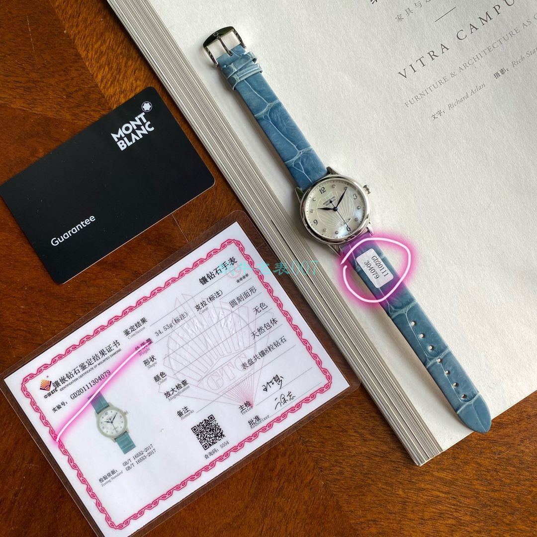 全网独家渠道原单好货万宝龙宝曦30毫米女装真钻U0118773 wrist watches  / M028