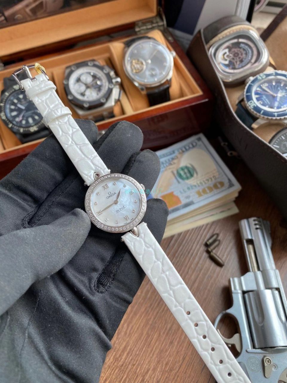 3S Factory OMEGA碟飞典雅 Perfect  Replica 女士 Watches 424.18.27.60.55.001 wrist watches (Dewdrop) / M769