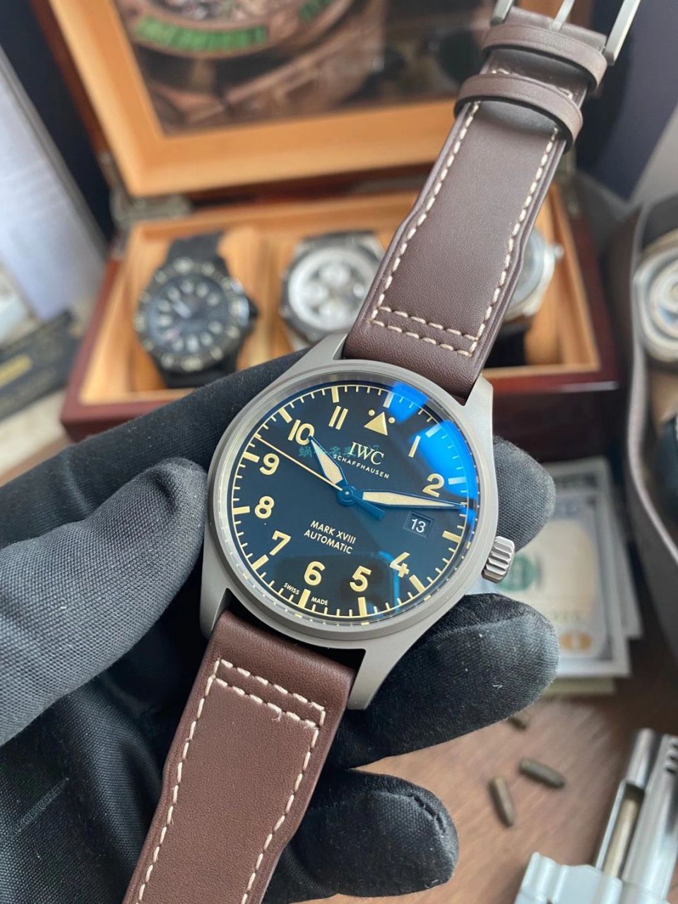 V7 Factory  IWC 飞行员 MARK XVII 钛壳 Perfect  High quality  Replica Watches IW327006 wrist watches  / WG607