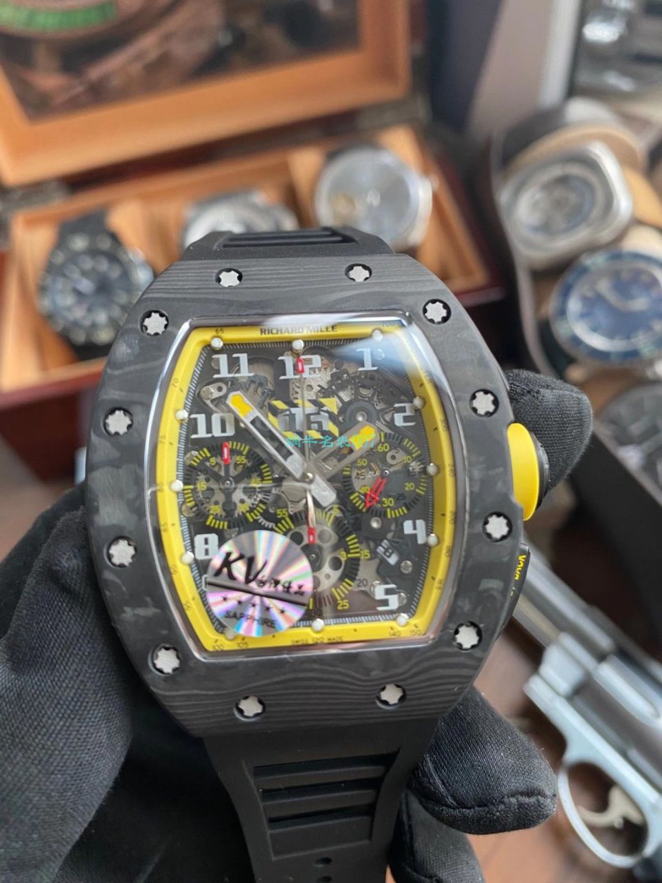 KV Factory  RICHARD MILLE RM011 Yellow Storm黄色风暴 Perfect  Replica Copy  Watches  / KVRM011Yellow Storm