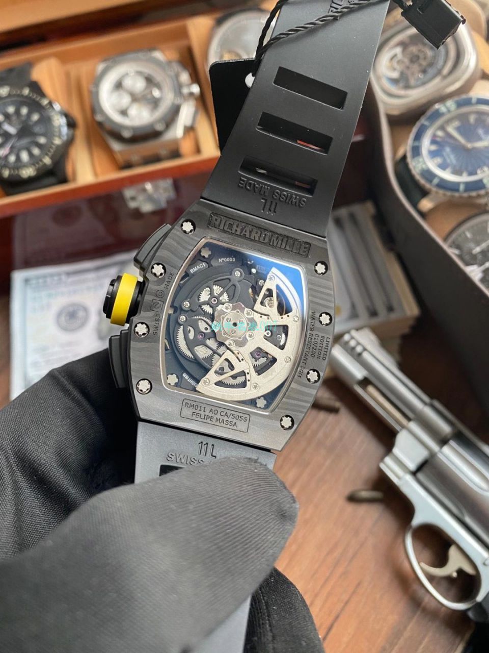 KV Factory  RICHARD MILLE RM011 Yellow Storm黄色风暴 Perfect  Replica Copy  Watches  / KVRM011Yellow Storm