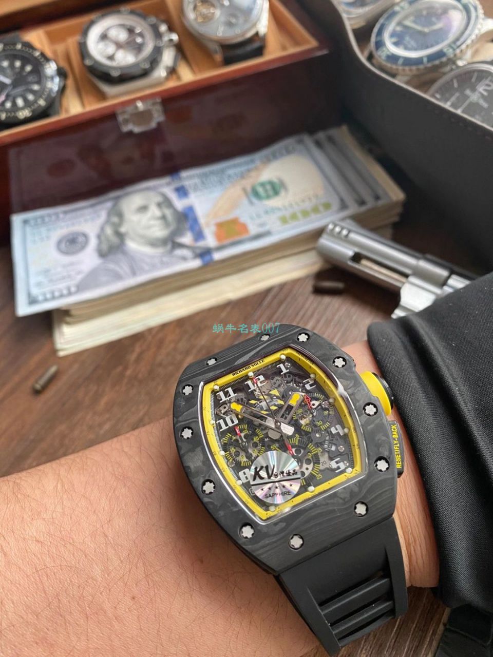 KV Factory  RICHARD MILLE RM011 Yellow Storm黄色风暴 Perfect  Replica Copy  Watches  / KVRM011Yellow Storm