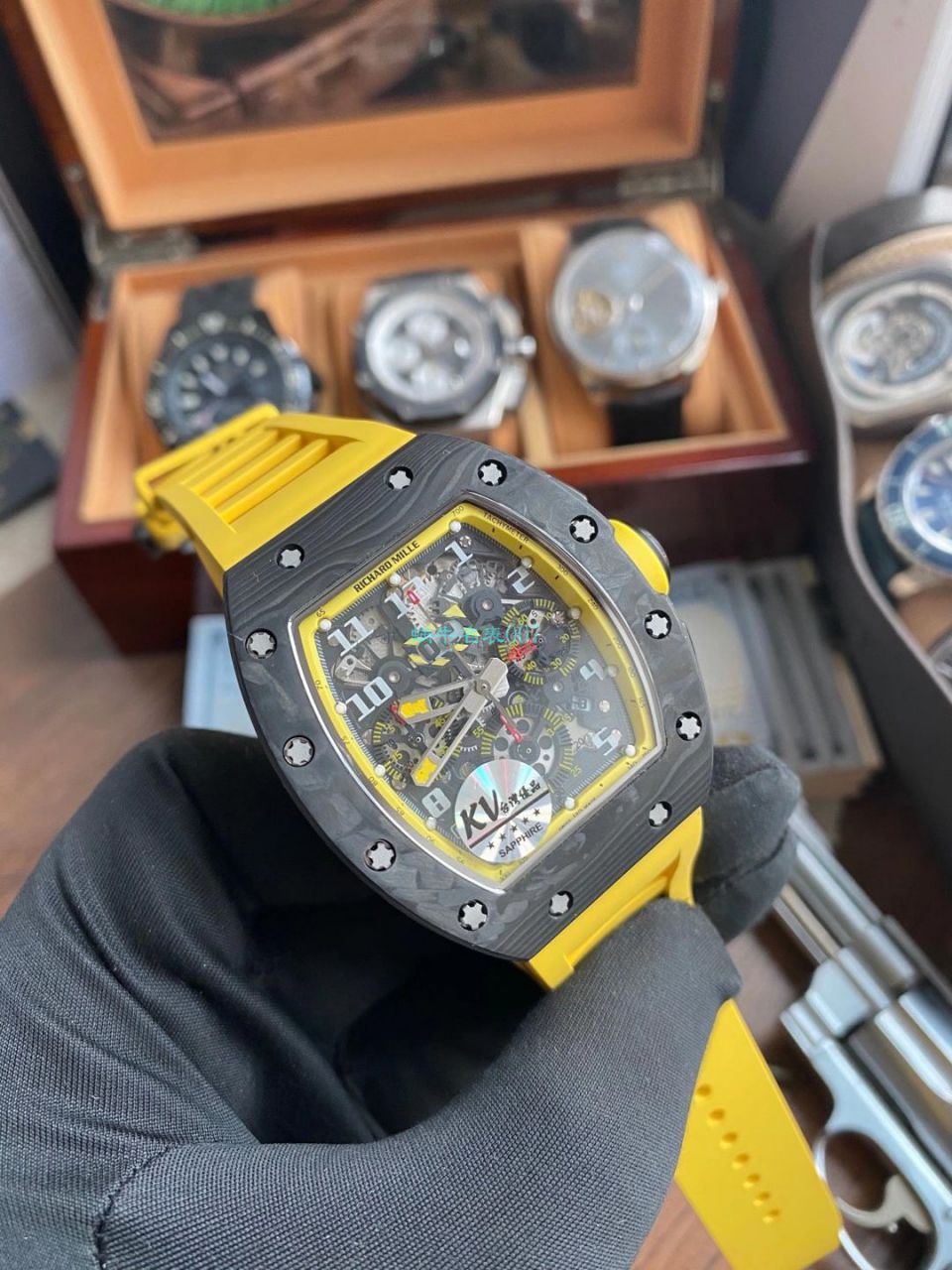 KV Factory  RICHARD MILLE RM011 Yellow Storm黄色风暴 Perfect  Replica Copy  Watches  / KVRM011Yellow Storm