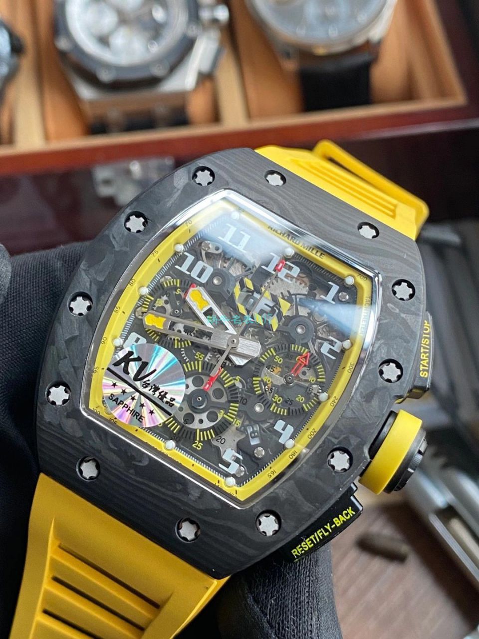 KV Factory  RICHARD MILLE RM011 Yellow Storm黄色风暴 Perfect  Replica Copy  Watches  / KVRM011Yellow Storm