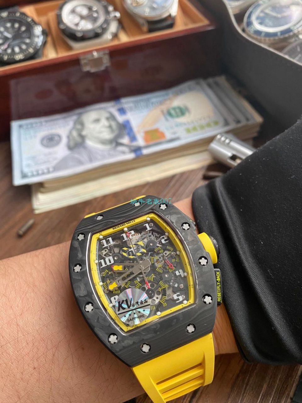 KV Factory  RICHARD MILLE RM011 Yellow Storm黄色风暴 Perfect  Replica Copy  Watches  / KVRM011Yellow Storm