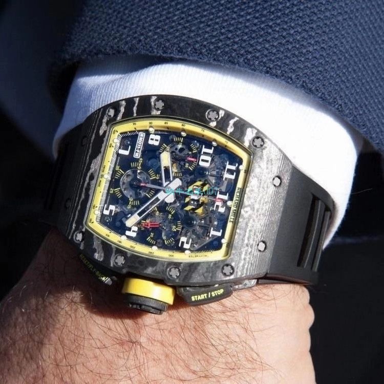 KV Factory  RICHARD MILLE RM011 Yellow Storm黄色风暴 Perfect  top  Copy  Watches  / KVRM011YellowStormB