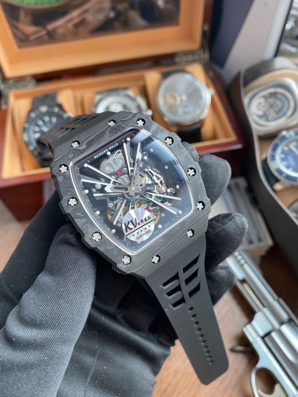 KV Factory  RICHARD MILLE RM 12-01 Tourbillon Limited Editions  High quality  Replica 限量 Tourbillon  Watches  / KVRM 12-01