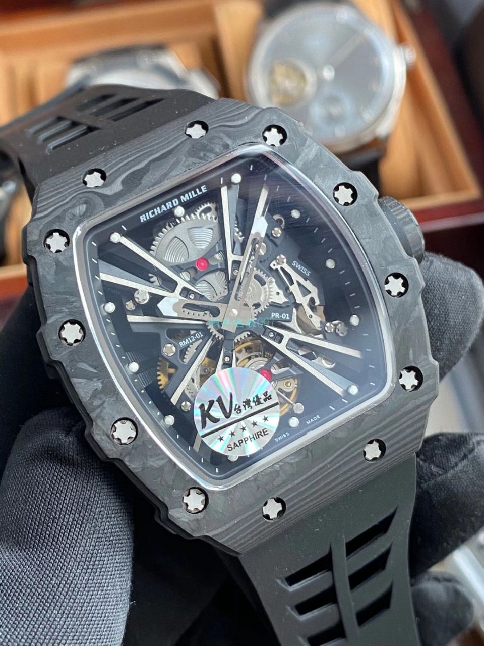 KV Factory  RICHARD MILLE RM 12-01 Tourbillon Limited Editions  High quality  Replica 限量 Tourbillon  Watches  / KVRM 12-01