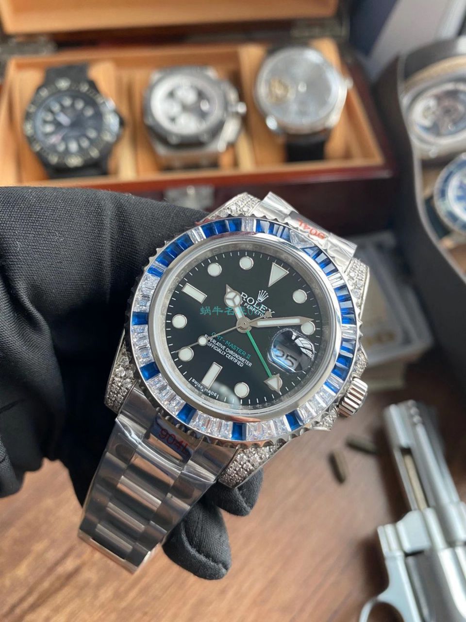 【 Video analysis 】 Rolex T钻奢华版 GMT MASTER GMT top  Replica Watches  / R703