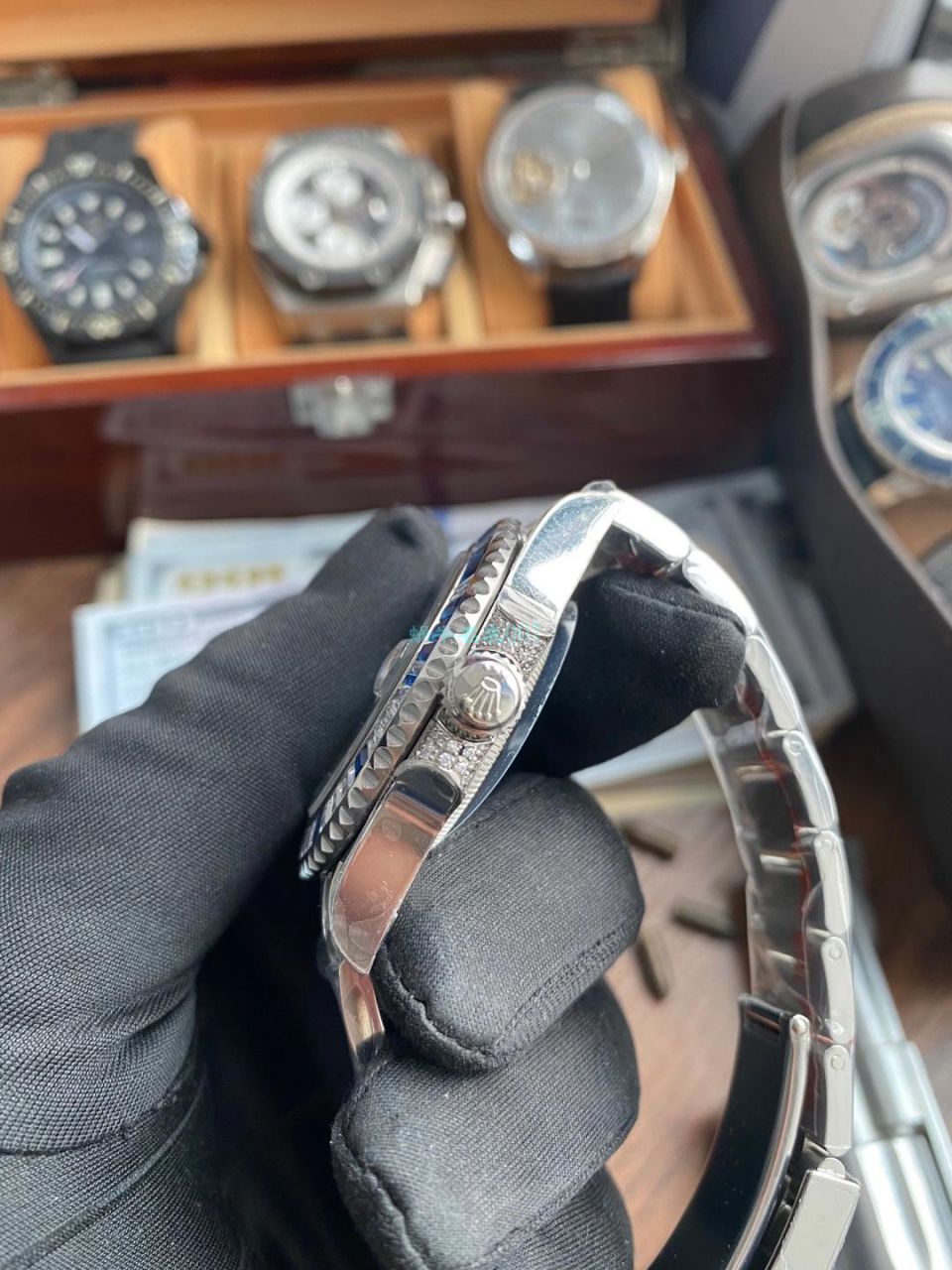 【 Video analysis 】 Rolex T钻奢华版 GMT MASTER GMT top  Replica Watches  / R703