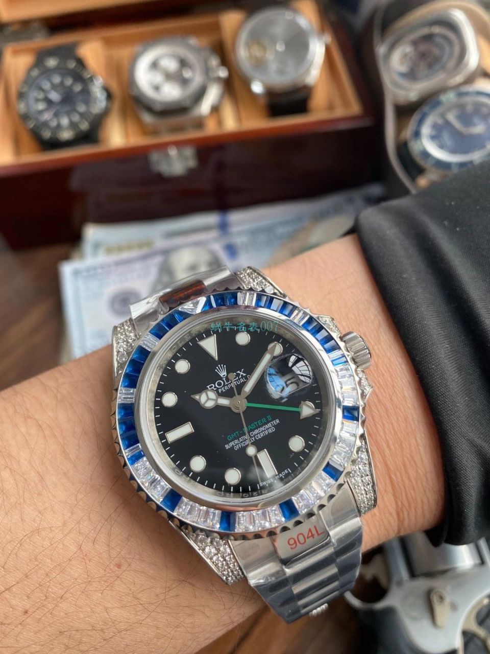【 Video analysis 】 Rolex T钻奢华版 GMT MASTER GMT top  Replica Watches  / R703