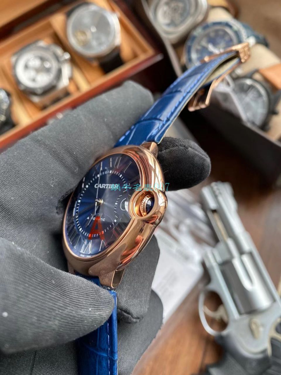 V6 Factory V8版本 Cartier  蓝气球男装 Perfect  High quality  Replica Watches WGBB0036 wrist watches  / K323