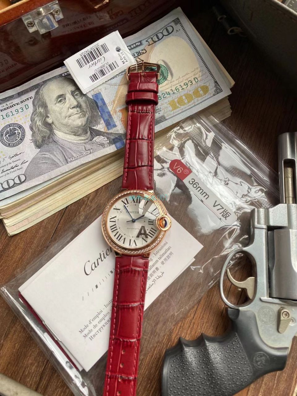 V6 Factory  Cartier  蓝气球女装36毫米 Perfect  High quality  Knockoff 女士WJBB0034 Watches  / K326