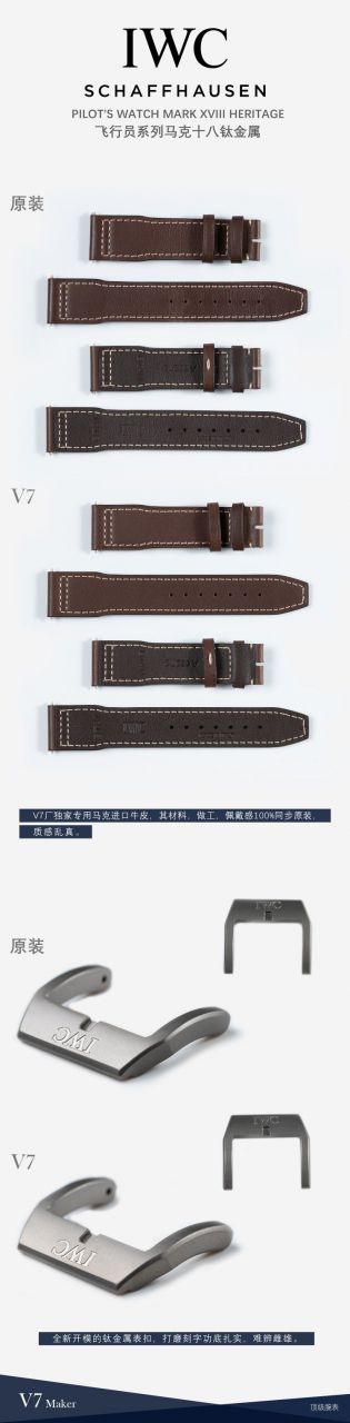 V7 Factory  IWC 飞行员 MARK XVII 钛壳 Perfect  High quality  Replica Watches IW327006 wrist watches  / WG607