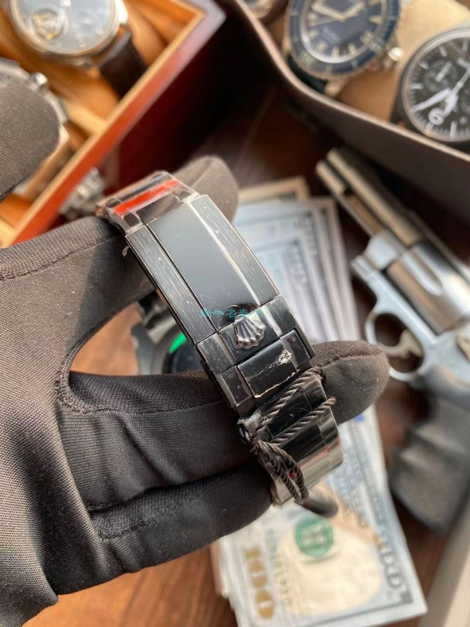 LF Rolex TBLACK官方 copy customized 版REVENGE（米尔高斯复仇系列） GMT MASTER 蓝黑圈骷髅面黑化版本 / R717