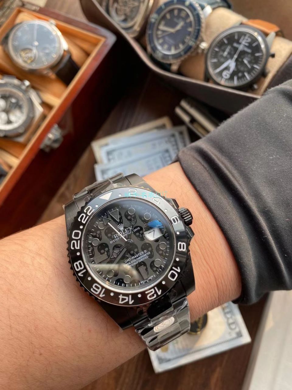 LF Rolex TBLACK官方 copy customized 版REVENGE（米尔高斯复仇系列） GMT MASTER 小骷髅 / R713