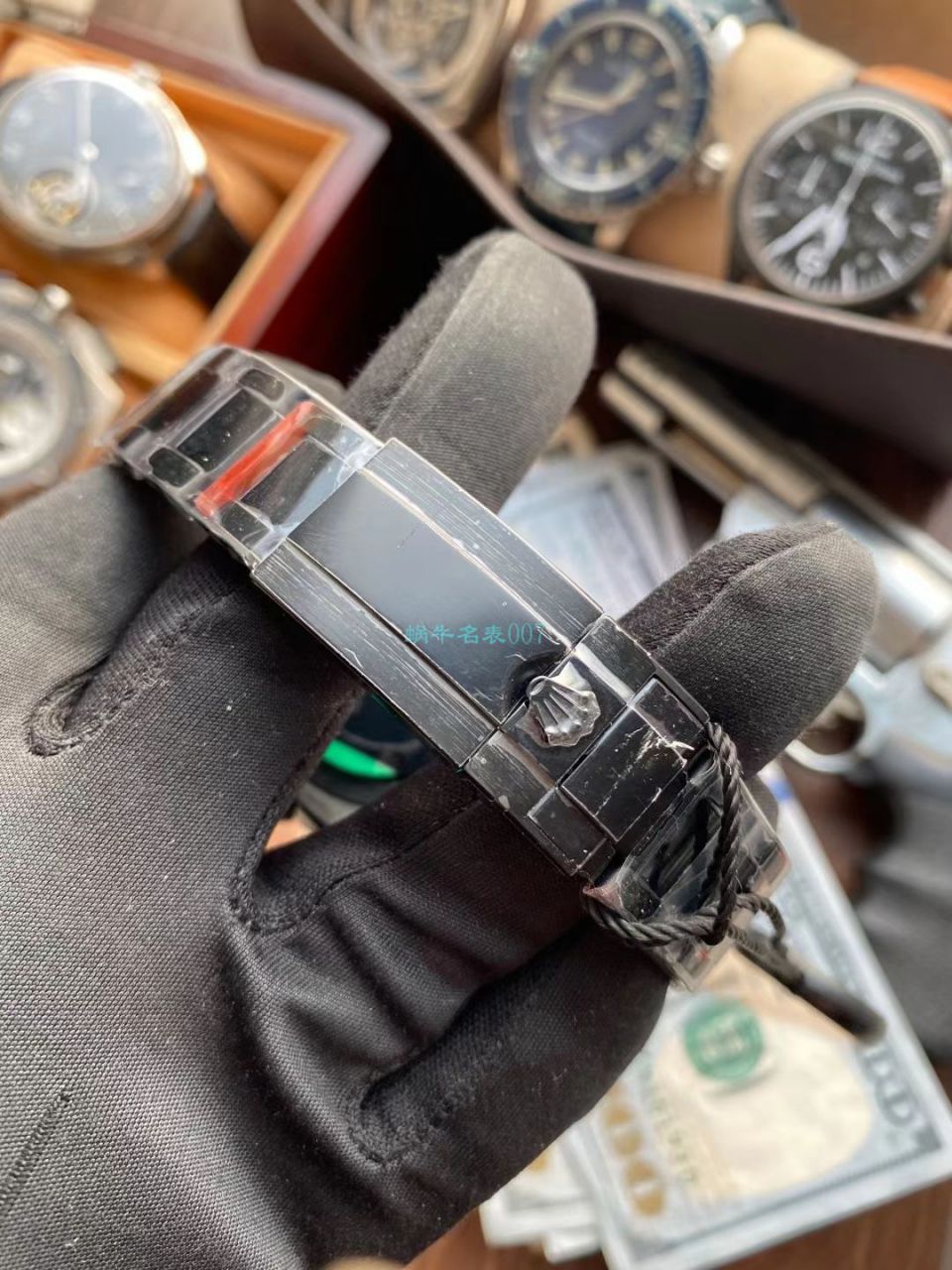 LF Rolex TBLACK官方 copy customized 版REVENGE（米尔高斯复仇系列） GMT MASTER 蓝黑圈骷髅面黑化版本 / R717