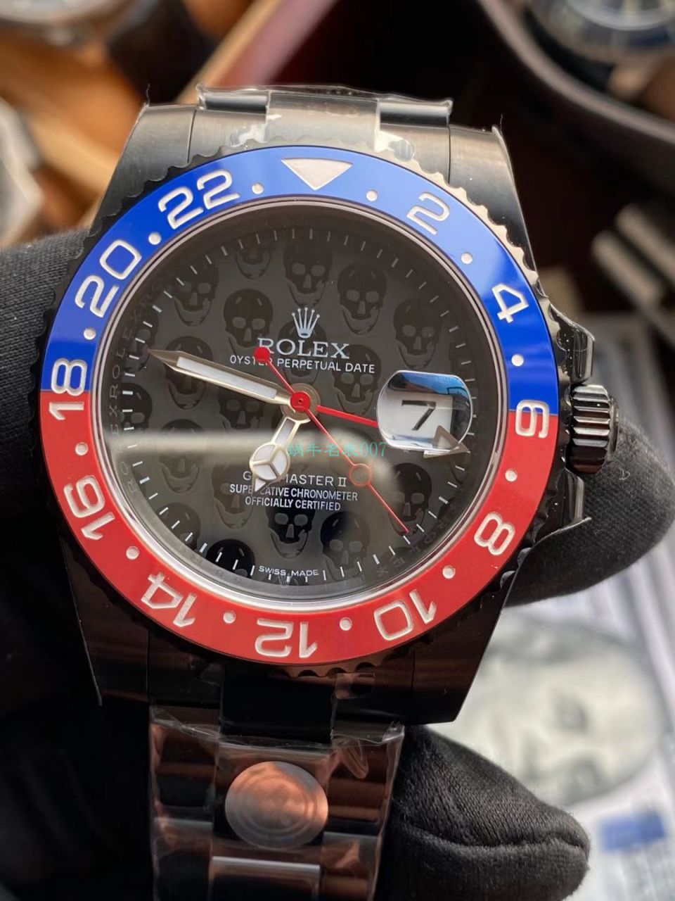 LF Rolex TBLACK官方 copy customized 版REVENGE（米尔高斯复仇系列） GMT MASTER 小骷髅 / R713