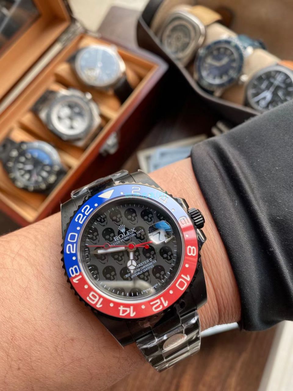 LF Rolex TBLACK官方 copy customized 版REVENGE（米尔高斯复仇系列） GMT MASTER 小骷髅 / R713
