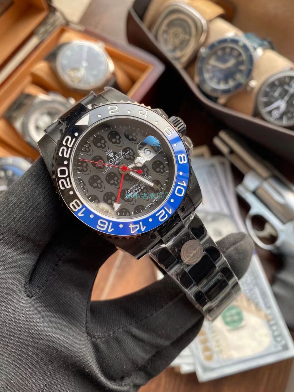 LF Rolex TBLACK官方 copy customized 版REVENGE（米尔高斯复仇系列） GMT MASTER 小骷髅 / R713