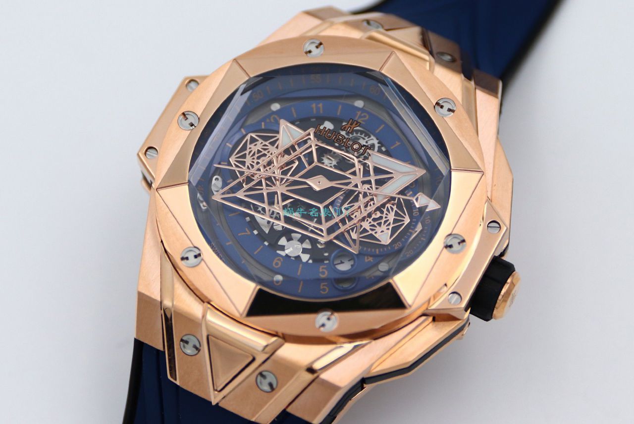 HB Factory  High quality  Replica Watches  hublot Big Bang Sang Bleu II 刺青二代418.OX.2001.RX.1604.MXM20 wrist watches  / YB117