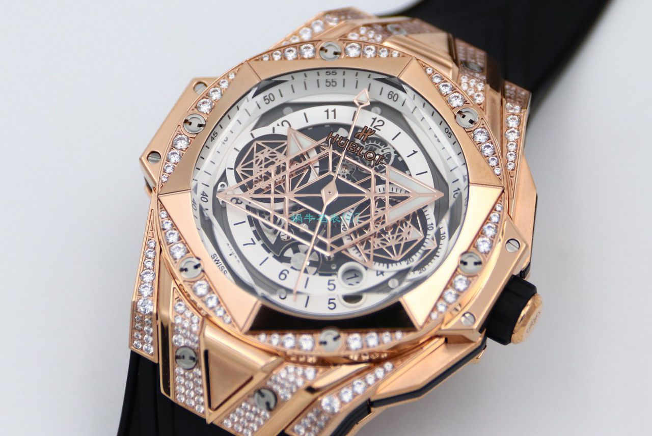 HB Factory  High quality  Replica Watches  hublot Big Bang Sang Bleu II 刺青二代418.OX.2001.RX.1604.MXM20 wrist watches  / YB117