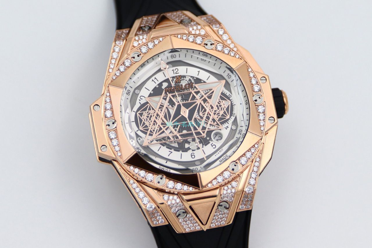 HB Factory  High quality  Replica Watches  hublot Big Bang Sang Bleu II 刺青二代418.OX.2001.RX.1604.MXM20 wrist watches  / YB117