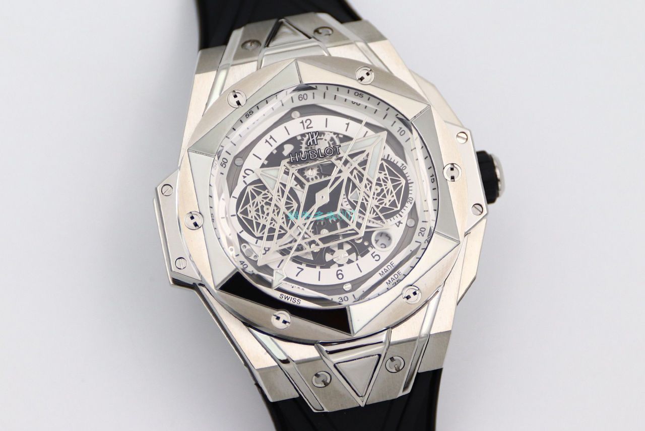 HB Factory  High quality  Replica Watches  hublot Big Bang Sang Bleu II 刺青二代418.OX.2001.RX.1604.MXM20 wrist watches  / YB117