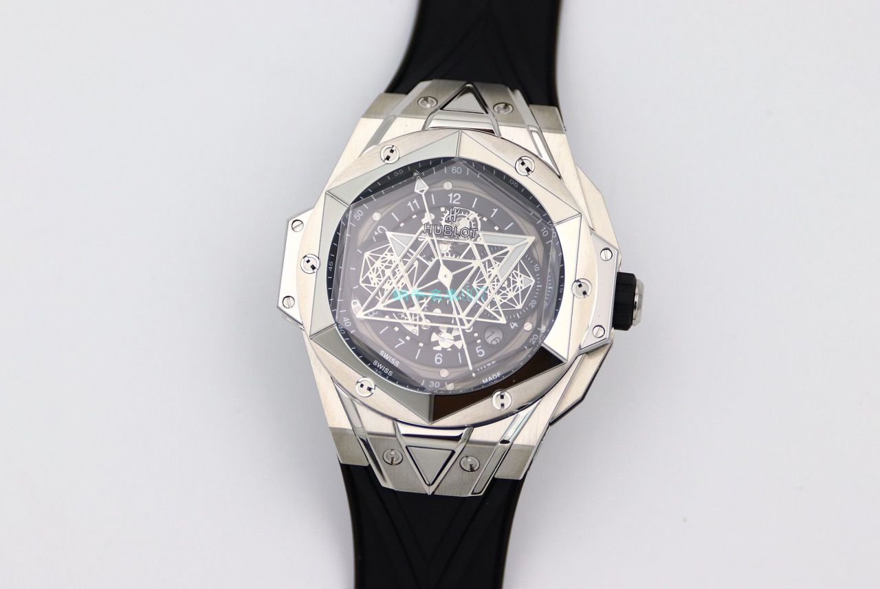 HB Factory  High quality  Replica Watches  hublot Big Bang Sang Bleu II 刺青二代418.OX.2001.RX.1604.MXM20 wrist watches  / YB117