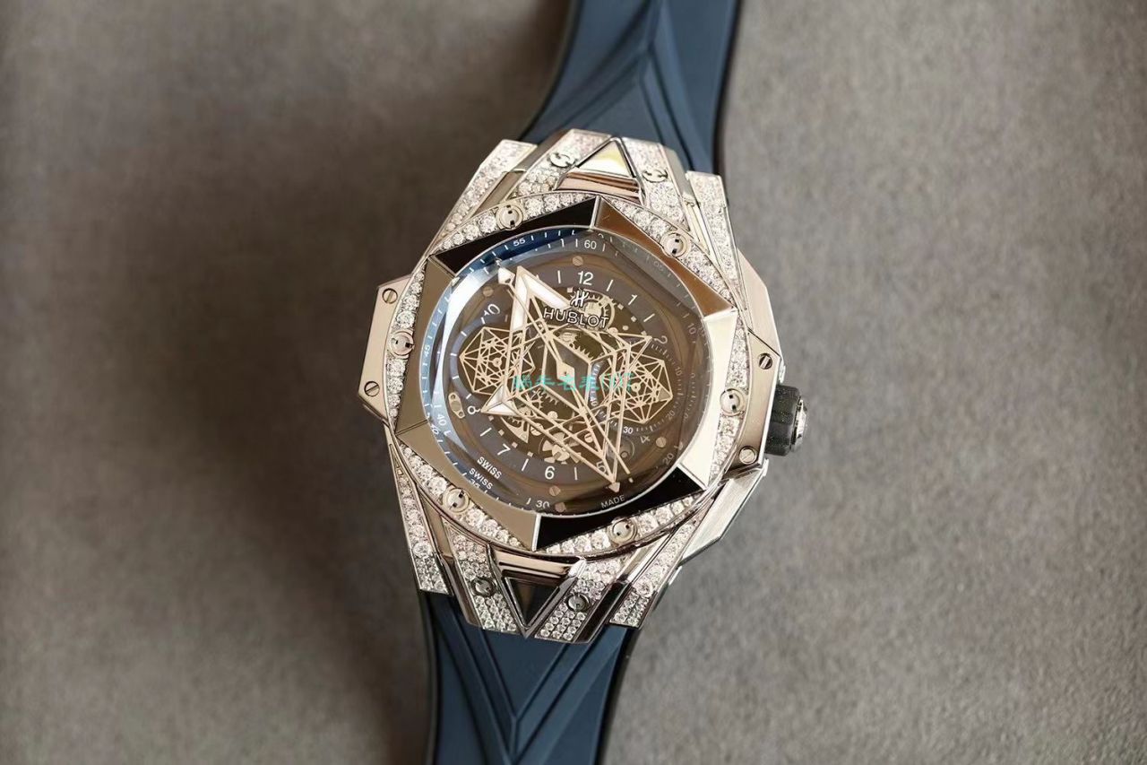 HB Factory  High quality  Replica Watches  hublot Big Bang Sang Bleu II 刺青二代418.OX.2001.RX.1604.MXM20 wrist watches  / YB117