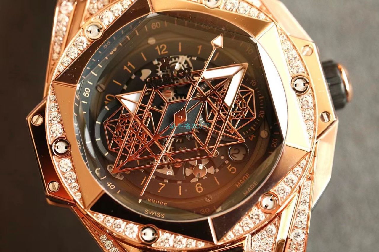 HB Factory  High quality  Replica Watches  hublot Big Bang Sang Bleu II 刺青二代418.OX.2001.RX.1604.MXM20 wrist watches  / YB117