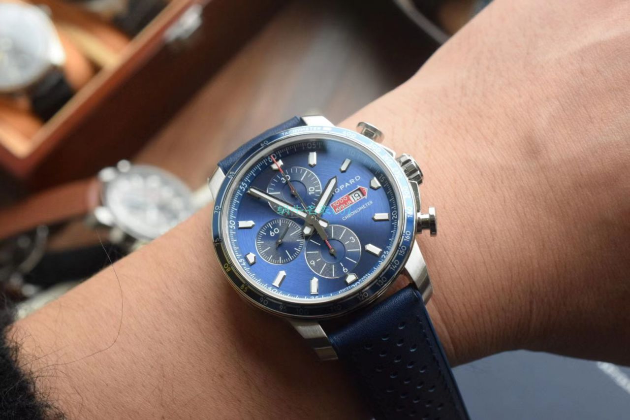 V7 Factory  Chopard MILLE MIGLIA GTS AZZURRO  top  Replica Copy 168571-3007蓝色古董赛车主题 wrist watches  / XB080