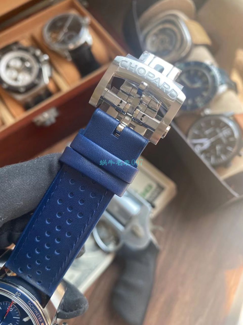 V7 Factory  Chopard MILLE MIGLIA GTS AZZURRO  top  Replica Copy 168571-3007蓝色古董赛车主题 wrist watches  / XB080