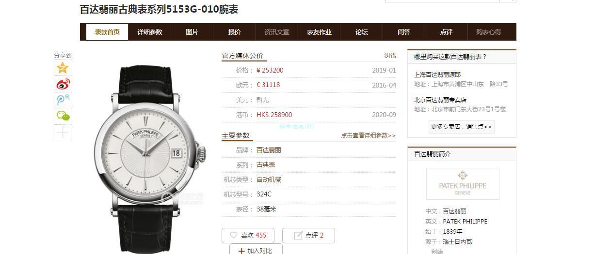 ZF Factory  PATEK PHILIPPE 古典表系列5153R-001 top 1比1  Replica Watches  / BD363