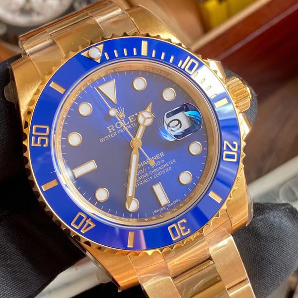 VS Factory  Rolex  Submariner  top  Replica Copy 全金蓝水鬼m116618lb-0003 wrist watches 