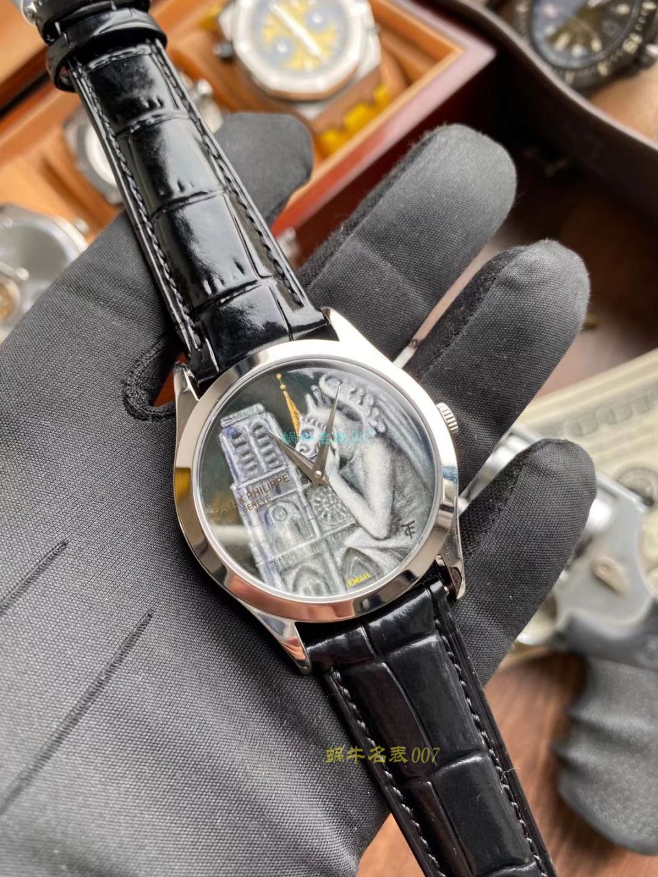 FL珐琅 Factory  PATEK PHILIPPE 5077P微绘珐琅系列 Replica Copy  wrist watches 「巴黎圣母院的石制怪兽」 / BD368