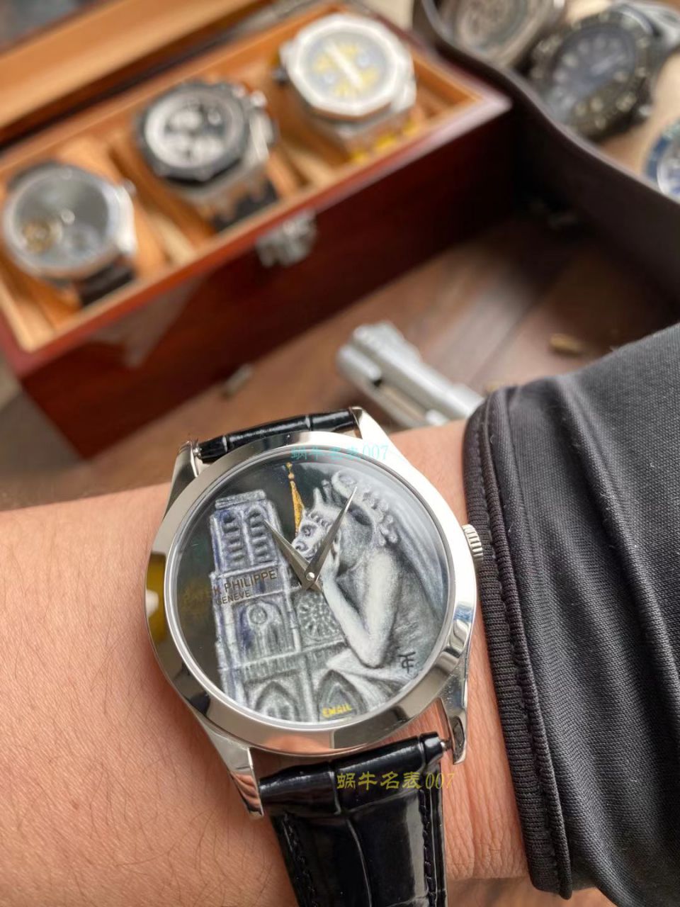 FL珐琅 Factory  PATEK PHILIPPE 5077P微绘珐琅系列 Replica Copy  wrist watches 「巴黎圣母院的石制怪兽」 / BD368