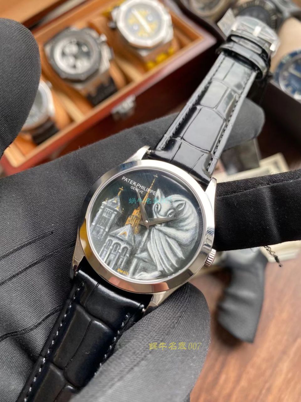 FL珐琅 Factory  PATEK PHILIPPE 5077P微绘珐琅系列 Replica Copy  wrist watches 「巴黎圣母院的石制怪兽」 / BD368