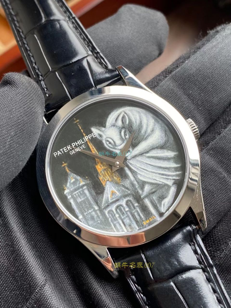 FL珐琅 Factory  PATEK PHILIPPE 5077P微绘珐琅系列 Replica Copy  wrist watches 「巴黎圣母院的石制怪兽」 / BD368
