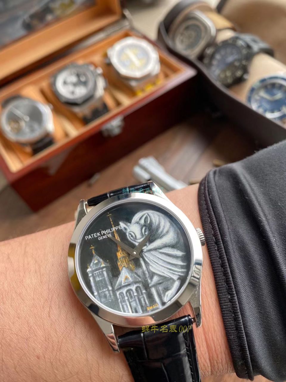 FL珐琅 Factory  PATEK PHILIPPE 5077P微绘珐琅系列 Replica Copy  wrist watches 「巴黎圣母院的石制怪兽」 / BD368