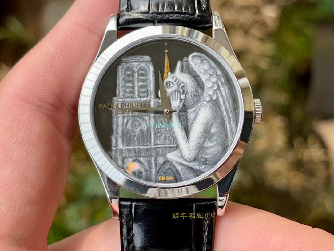FL珐琅 Factory  PATEK PHILIPPE 5077P微绘珐琅系列 Replica Copy  wrist watches 「巴黎圣母院的石制怪兽」 / BD368