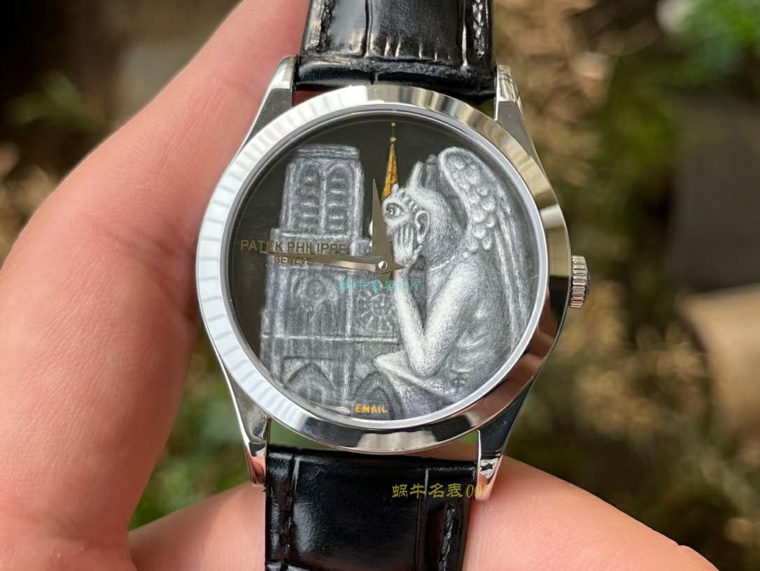 FL珐琅 Factory  PATEK PHILIPPE 5077P微绘珐琅系列 Replica Copy  wrist watches 「巴黎圣母院的石制怪兽」 / BD368