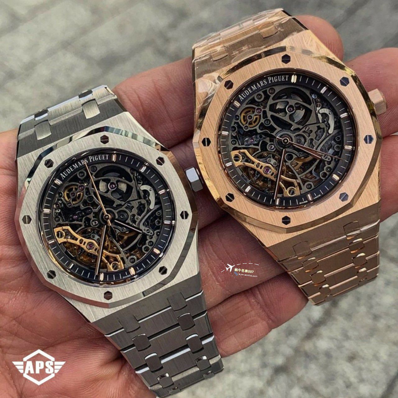 APS Factory Audemars Piguet 双摆轮镂空15407ST.OO.1220ST.01和15407OR.OO.1220OR.01 Perfect  High quality  Replica Watches 