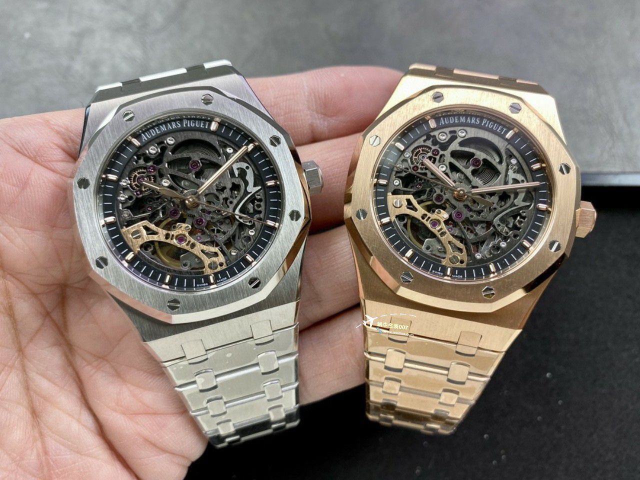 APS Factory Audemars Piguet 双摆轮镂空15407ST.OO.1220ST.01和15407OR.OO.1220OR.01 Perfect  High quality  Replica Watches  / AP232